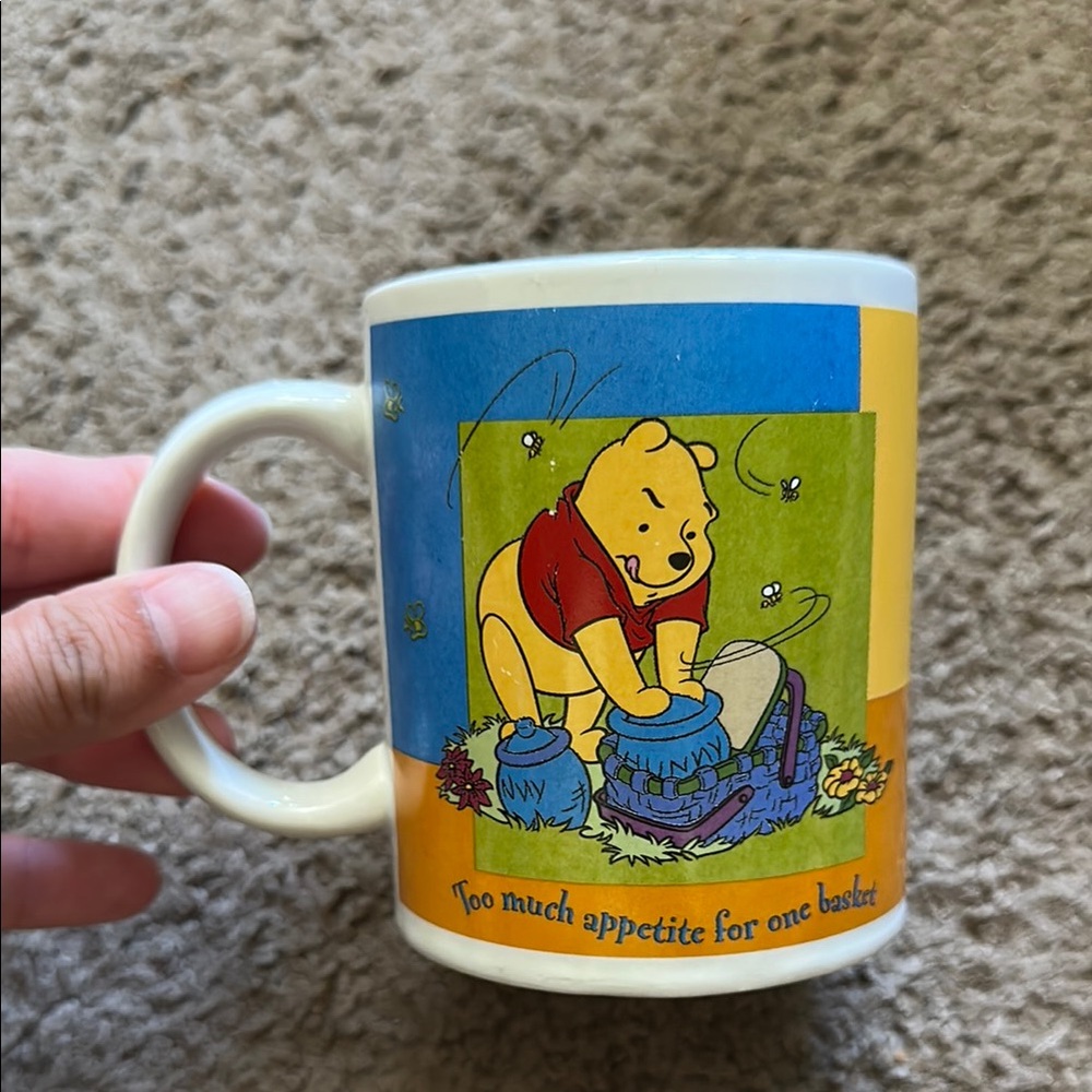 Vintage Winnie the Pooh Mug with Colorful Design